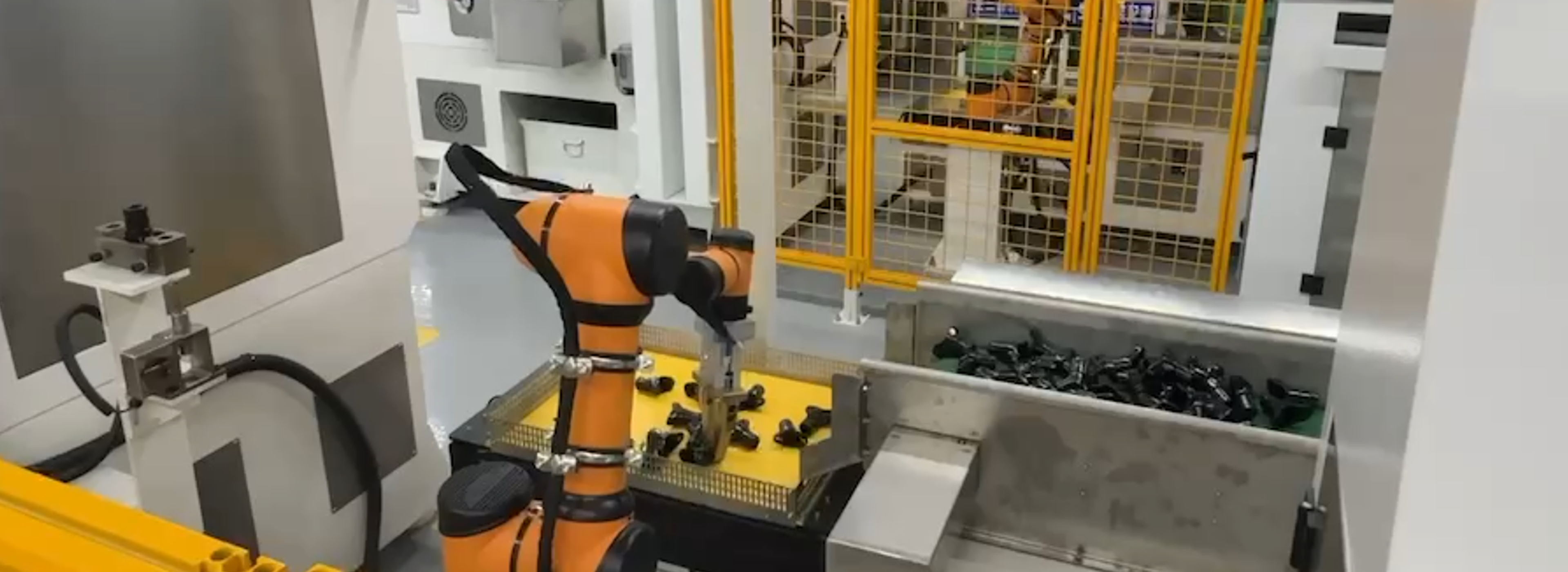 Vision-Guided Unordered Grasping of Bicycle Seat Connectors