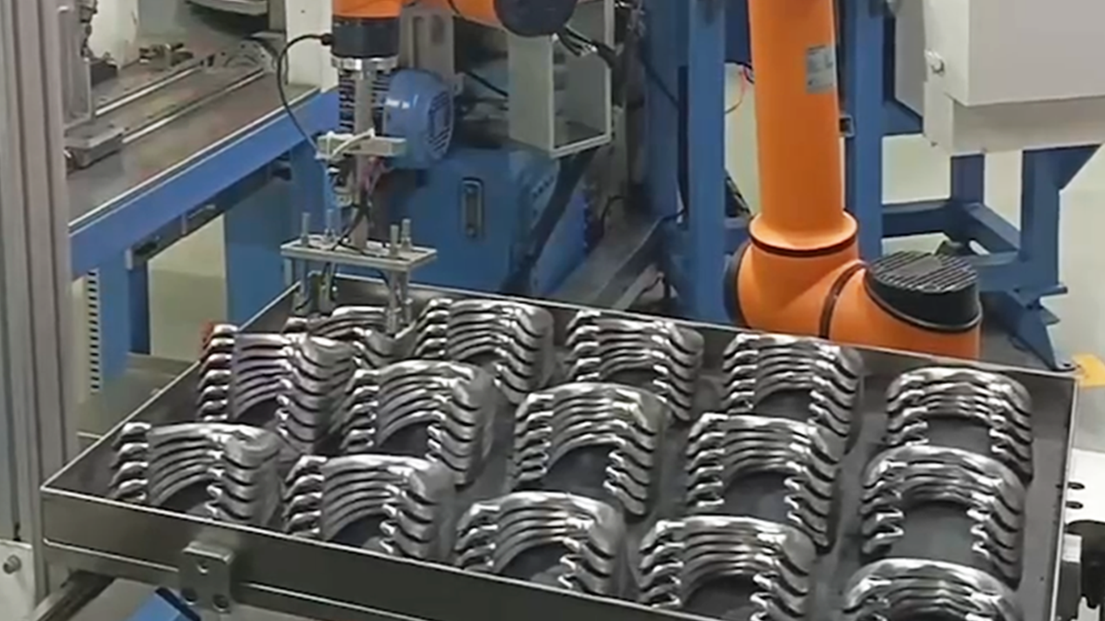 Vision-Guided Ordered Loading of Bicycle Seat Parts