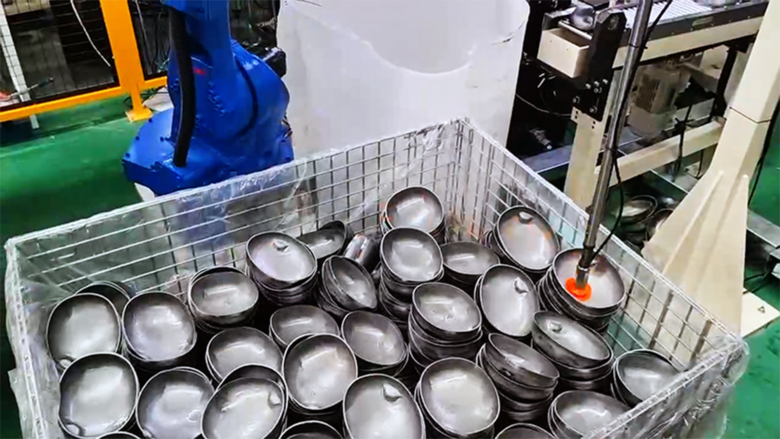 Vision-Guided Loading of Compressor Top Covers