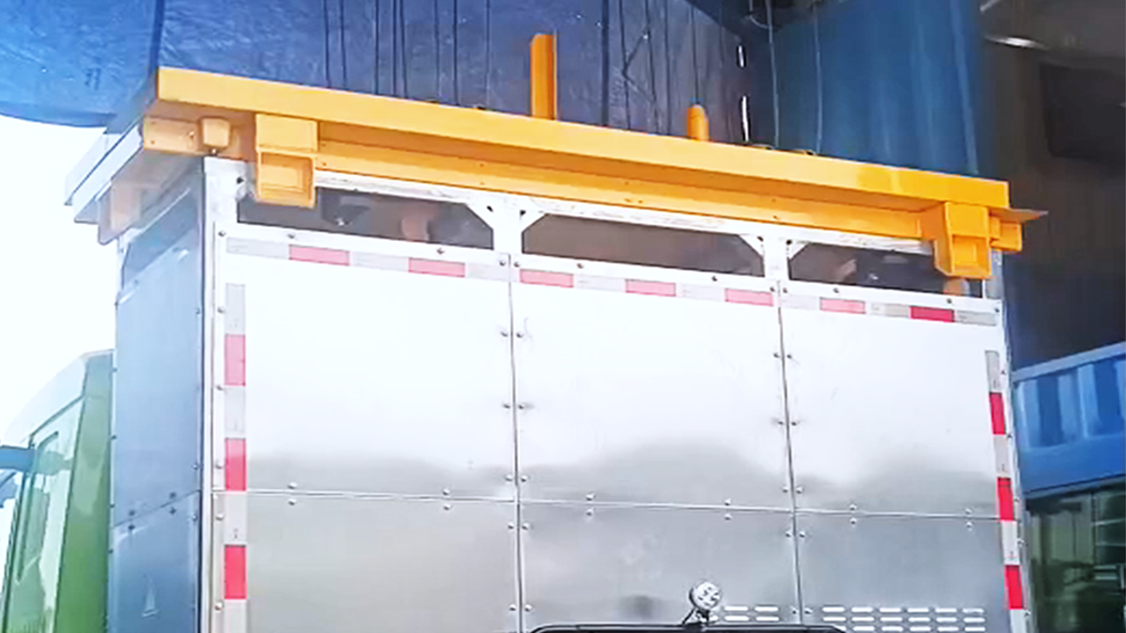 Vision-Guided Battery Swapping for Outdoor Trucks